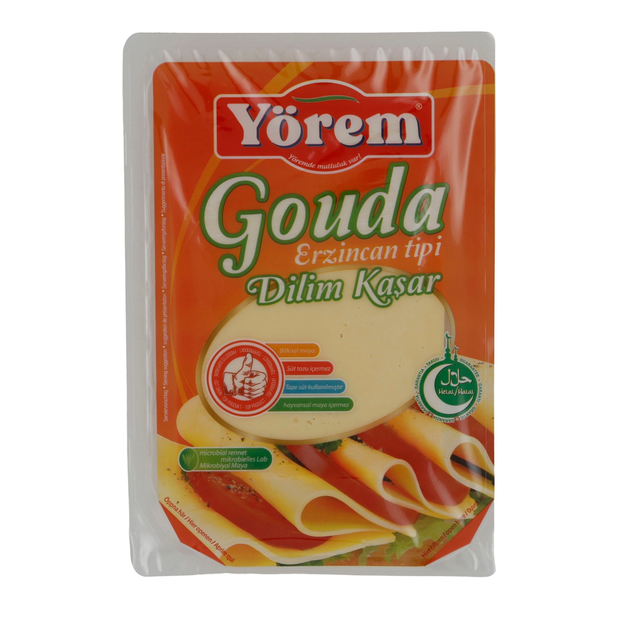 Gouda-Käse Yörem Gouda Erzincan Tipi Dilim Kaşar | Würzig | Gouda-Käse in Scheiben | 175 g YOEREM